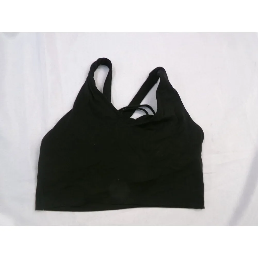 Pre-Owned Dance Crop Top Black Large Adult Shelf Liner Offline by Aerie